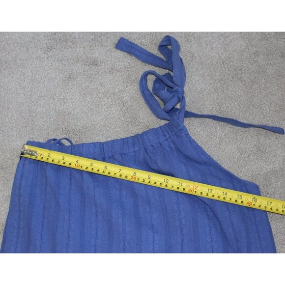 New w/Tags- Marine Layer Cassia One Shoulder Grecian Style Dress, Marlin Blue, S - Picture 7 of 11